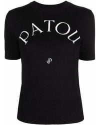 Patou - Jacquard Short Sleeves Jumper - Lyst