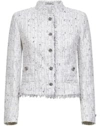 Tagliatore - Cotton Blend Tweed Jacket - Lyst