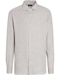 Zegna - Oasi Long-sleeve Linen Shirt - Lyst