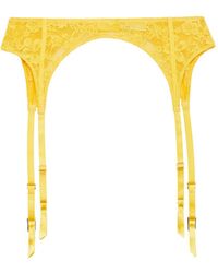 Fleur du Mal - Le Stretch Lace Garter Belt - Lyst