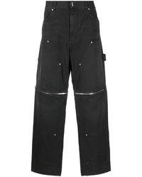 Givenchy - Zip-detailed Straight-cut Trousers - Lyst