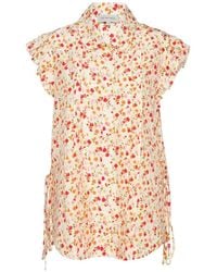 Lee Mathews - Floral-Print Ruffled Blouse - Lyst