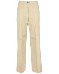 Seventy - Elasticated-Waistband Pressed-Crease Trousers - Lyst