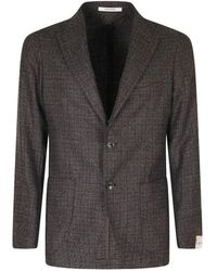 Tagliatore - Long-Sleeve Patterned Blazer - Lyst