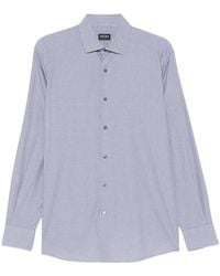 ZEGNA - Chemise Boutonnée À Carreaux - Lyst