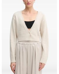 Ouí - V-Neck Button Cardigan - Lyst