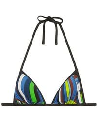 Emilio Pucci - Iride-print Triangle Bikini Top - Lyst