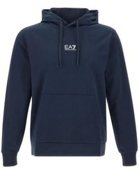EA7 - Hoodie Van Stretch-Katoen - Lyst