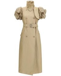 Max Mara - Puffed-Sleeve Double-Breasted Overcoat - Lyst