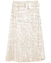 Ulla Johnson - Falda midi con efecto metalizado - Lyst