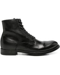 Officine Creative - Chronicle Lace-Up Side-Zip Ankle Boots - Lyst