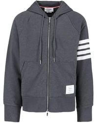 Thom Browne - 4-Bar Stripe Zip-Up Hoodie - Lyst