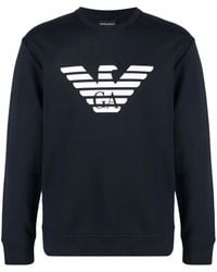 Emporio Armani - Logo Cotton Sweatshirt - Lyst