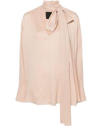 Givenchy - Bluse aus Seide mit Schaldetail - Lyst