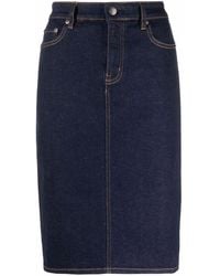 Ralph Lauren - High-Rise Denim Skirt - Lyst