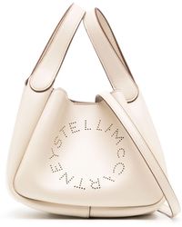 Stella McCartney - Bolso shopper con logo perforado - Lyst