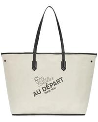 AU DEPART - No. 55 Geometric-Print Tote Bag - Lyst