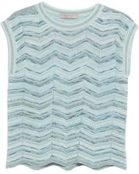 D.exterior - Sleeveless Zig-Zag Top - Lyst