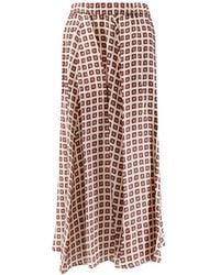 Aspesi - Gonna Lunga Con Stampa Geometrica - Lyst
