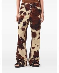 AllSaints - Taya Cow-Print Jeans - Lyst