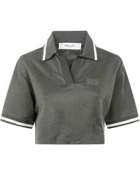 Golden Goose - Journey W's Medium Crop Polo Fluid Jersey Knitted Rib Mic - Lyst