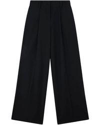 Paul & Shark - Pleated Wide-Leg Trousers - Lyst