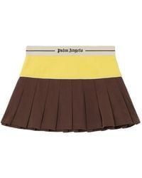 Palm Angels - Logo Pleated Mini Skirt - Lyst