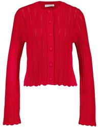 Altuzarra - Mariette Buttoned Open-Knit Cardigan - Lyst