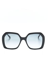 Stella McCartney - Logo-lettering Square-frame Sunglasses - Lyst