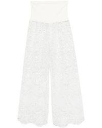 Maurizio Braschi - Lace Wide-Leg Trousers - Lyst