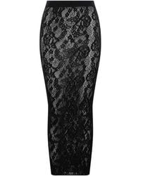 Wolford - Lace-Patterned Semi-Sheer Midi Pencil Skirt - Lyst