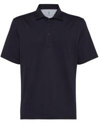 Brunello Cucinelli - Short-Sleeve Cotton Polo Shirt - Lyst