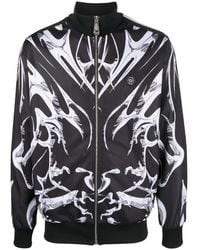 Philipp Plein - Graphic-Print Zip-Up Jacket - Lyst