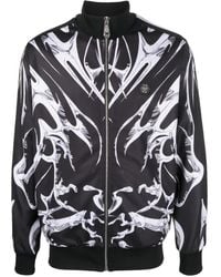 Philipp Plein - Graphic-Print Zip-Up Jacket - Lyst
