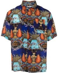 Henrik Vibskov - Transfered Graphic-Print Crepe Shirt - Lyst