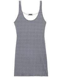 Gcds - Gingham-Pattern Mini Dress - Lyst