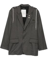 Song For The Mute - Square Pinstripe-Pattern Blazer - Lyst
