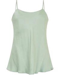 Herno - Blusa Con Cuello Redondo Y Acabado Satinado - Lyst