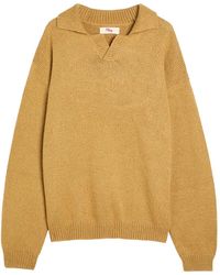 CHERRY LA - Ribbed-Knit Polo-Collar Jumper - Lyst