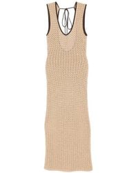 SIR. - Crochet-Knit Open-Back Maxi Dress - Lyst