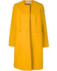 Marni Getailleerde Jas Met Enkele Rij Knopen - Geel