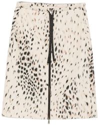 Moncler - Leopard-Print Zip-Front Skirt - Lyst
