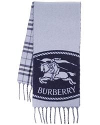 Burberry - Reversible Knight Stamp Scarf - Lyst