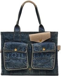 Marc Jacobs - Großer The Denim Tote Bag Mit Wildledertasche - Lyst
