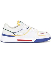 Dolce & Gabbana - Leather Dg Pipe Court Sneakers - Lyst