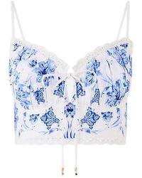 CAMILLA - Gathered Floral-Print Bralette - Lyst