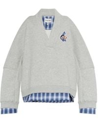 Munthe - Nash Layered-Effect Logo-Patch Sweatshirt - Lyst