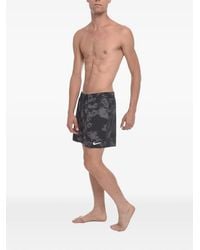 Nike - Acid-Wash Logo-Print Swim Shorts - Lyst