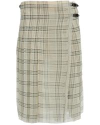 DURAZZI MILANO - Plaid-Pattern Midi Skirt - Lyst