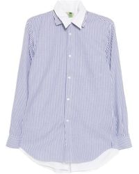 ROMEO HUNTE - Chemise Rayée À Design Superposé - Lyst